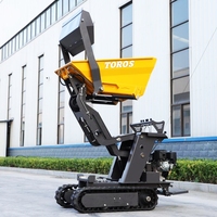 Kostenloser Versand Selbstladender Elektrischer 4x4 Mini-Dumper Diesel 500Kg Raupentransporter China Mini-Dumper für Garten- und Landschaftsbau