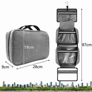 Custom Waterproof Hanging Toiletry Bag for Travel Multi-Functional Cosmetic Organizer <b>Case</b> Manufacturer - Product Image 5