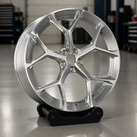 Jante en alliage d'aluminium forgé à 5 branches fendues pour Audi 18 19 20 21 22 pouces, modification aftermarket, finition argentée