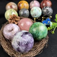 Nouveau produit - Sphères en matériaux mixtes, pierres naturelles de guérison, cristaux Feng Shui, boules de cristal pour la décoration de la maison