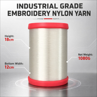 Fil à broder transparent en nylon 6 de qualité industrielle, monofilament teint, fil invisible pour broderie sur machine