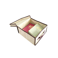 Boîte de rangement en tissu avec carton couvert décoratif Living Box pliable non tissé pliable organisateur