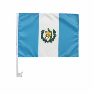 Bandera de Guatemala Personalizable de 12"X18" (288 Piezas, 24DZ/CS) Impresión Digital en Nailon y Seda, Modelo 82157 para Automóviles/Educación - Product Image 2