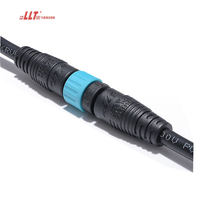LLT 2 3 4 5 6 7 8 Pins Wasserdichter Kabelst ecker der M12-Serie IP68 Kunststoff-Runds ch reiben für LED-Bildschirm