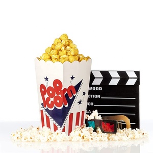 Cajas de contenedores de palomitas de maíz para cine, cajas con diseño de moda, rayas rojas, blancas y azules, <span class=keywords><strong>46</strong></span> Oz - Product Image 1
