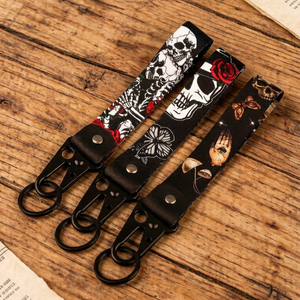 Lightweight Kawaii Animal & Floral Print Wrist Lanyard Keychain Quick Release Metal <b>Clip</b> Key Holder Anti-Lost Wristlet - Product Image 4