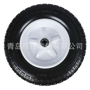 Cheng Jin Vehicles 3.50-7 PU Foam Tire Solid Wheel <b>For</b> Handcart Wheelbarrow <b>Tool</b> <b>Cart</b> Garden Use - Product Image 3