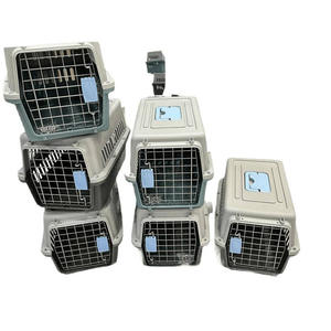 Motif solide en plastique caisse de compagnie aérienne écologique chat chien <span class=keywords><strong>Cage</strong></span> Portable <span class=keywords><strong>Pet</strong></span> Carrier bouton fermeture Quadrate forme 10kg charge maximale - Product Image 4
