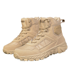 DF22 AS33 2539 <b>Black</b> Tactical <b>Boots</b> Men Outdoor Hiking Breathable High Top Desert Tan Shoe - Product Image 4