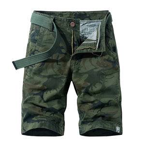 <b>Men's</b> Casual Summer Cargo <b>Shorts</b> with <b>Camouflage</b> Zipper Patches Decoration Plus Size Tactical Breeches for Various Occasions - Product Image 1