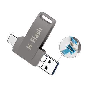 ไดรฟ์ USB มือถือสำหรับ <span class=keywords><strong>iPhone</strong></span> ขายส่งแฟลชไดรฟ์ USB โลหะแบบ dual-Function 16GB 32GB 64GB 128GB แฟลช USB โลหะหมุนได้256GB - Product Image 4