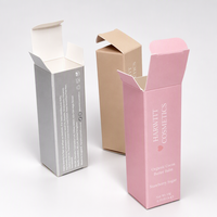 Impression de cadeaux avec logo personnalisé Boîte d'emballage en papier pour carte de soins de la peau cosmétique de luxe cartons pliants avec extrémité repliée