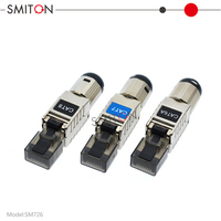 Cat6A/Cat7 /Cat8 Coupler Modular FTP terlindung RJ45 steker tanpa batang