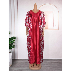 Nuevo Vestido Africano Talla Grande 2026 con Estampado de Patchwork, Túnica Musulmana de Poliéster con Mangas Largas, Ropa para Mujer - Product Image 2