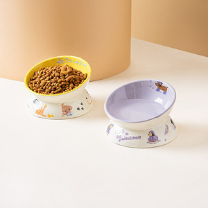 Hochwertiger Großkaliber-Keramik-Futternapf mit Nackenschutz, Kippschutz und Hunde-Motiv für Katzen & Hunde - Product Image 2