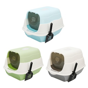 Bac à litière pour chat, toilette pour animaux de compagnie, anti-éclaboussures, meubles pour chat, grand espace, style tiroir fermé, bac à litière entièrement fermé - Product Image 4