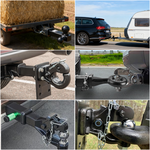 Nouvelle attache de remorque réglable à trois billes avec bouche carrée, manille à trois billes et bille de 2 pouces pour attache de remorque de camion - Product Image 6