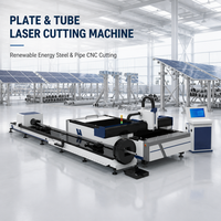 Découpeuse laser à fibre combinée à usage flexible pour tôles et tubes, avec passage entre les modes de découpe de plaques et de découpe de tubes