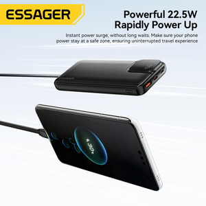 <span class=keywords><strong>Essager</strong></span> ES-D023 <span class=keywords><strong>Powerbank</strong></span> portable 10000 mAh 12 Volt 22.5W <span class=keywords><strong>Powerbank</strong></span> mobile Charge rapide 10000 mAh Power Bank pour téléphone - Product Image 2