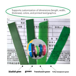 Nastro in PET Verde da 16-19 mm per Imballaggio, Cinghia in Plastica per Sigillatura Cartoni - Product Image 2