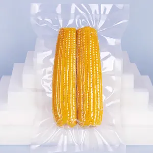 Aangepaste Bedrukte Textuur Opslag Vacuüm Zak Zoete Maïs Fruit Verpakking Transparantie Nylon Plastic Voedsel Vacuüm Zakken Voor Voedsel