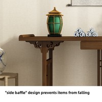 Nouvelle table console de style chinois à plateau incurvé, design multifonctionnel inspiré de l'antiquité, en bambou, pour entrée ou comme table d'autar pour la maison