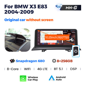 ID8 Radio mobil Stereo tanpa layar 10.25-2004, Radio kontrol suara, pemutar VIDEO mobil Stereo untuk Bmw X3 E83 2009 "<span class=keywords><strong>Android</strong></span> 13 - Product Image 5
