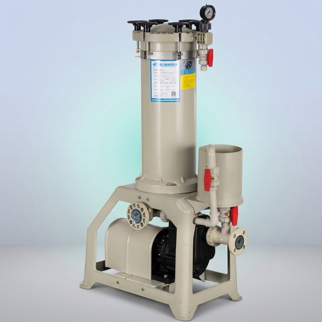 PP Chemical Filter Machine Integrated Pump Motor Corrosion Resistant High Flow Nickel PCB Electroplating Waste Water Treatment