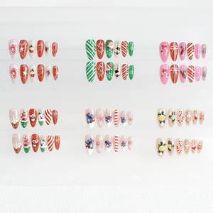 Uñas de presión reutilizables de lujo de alta calidad, armadura de desgaste, uñas postizas, puntas de manicura, juego de uñas artificiales reutilizables, Unas Postizas - Product Image 6