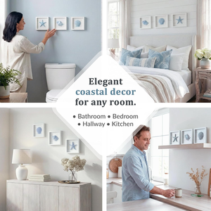Décor mural 3D coquillages bleus et étoiles <span class=keywords><strong>de</strong></span> <span class=keywords><strong>mer</strong></span>, thème côtier, pour <span class=keywords><strong>salle</strong></span> <span class=keywords><strong>de</strong></span> <span class=keywords><strong>bain</strong></span> ou chambre à coucher, inspiré <span class=keywords><strong>de</strong></span> l'océan, décorations <span class=keywords><strong>de</strong></span> <span class=keywords><strong>bord</strong></span> <span class=keywords><strong>de</strong></span> <span class=keywords><strong>mer</strong></span> - Product Image 3
