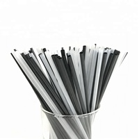 Pailles à boire en plastique biodégradables jetables pour thé Boba Long Drink Canudo pour les fêtes