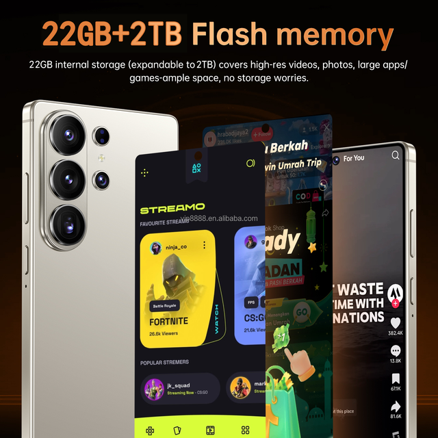 7.7 Inch S26 Ultra 22GB+2TB Smart Phone 5G Dual Sim Android 15 Cell Phone 108MP Clear Camera Unlocked S26 Smart Mobile Phones