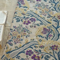 Tissu Jacquard Brocart de Luxe Métallique Vintage de Haute Qualité RTS pour Oreillers de Robe