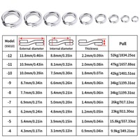 Lot de 50 connecteurs d'hameçons de pêche en acier inoxydable SS010, accessoires de pêche, anneaux brisés ronds