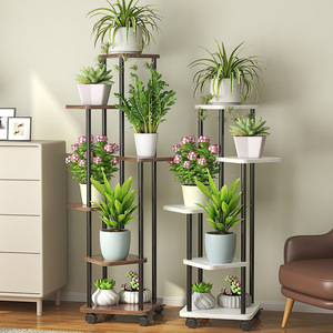 Étagère à fleurs en métal durable à 5 niveaux pour plusieurs plantes, porte-fleurs hauts d'angle, utilisation intérieure/extérieure, décoration pour la maison et le jardin - Product Image 4