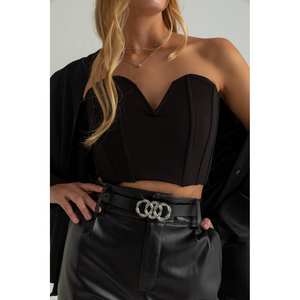 Cinturón elegante para mujer con hebilla de anillo integrada, accesorio de moda chapado en aleación para uso diario - Product Image 1