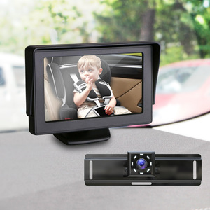 2025 phía sau chỗ ngồi màn hình với 4.3 HD hiển thị và 8 LED tầm nhìn ban đêm dễ dàng cài đặt có thể điều chỉnh bé xe máy ảnh cho lái xe an toàn - Product Image 1