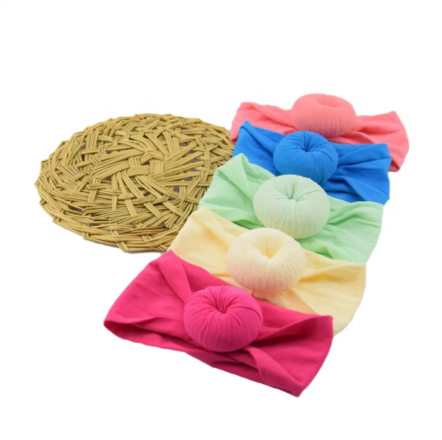 Diadema de algodón para bebé, accesorios para el cabello para bebé, turbante de nailon, cinta para el pelo Unisex