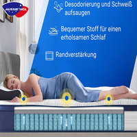 Hybrid Queen Roll-up King Double Hotelmatratze mit Boxspring Memory Foam Taschenfederkernmatratze