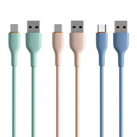 Kabel USB tipe-c mikro 5V/2,4 A kualitas tinggi pengisian cepat kabel Data USB PVC kepang untuk ponsel Android