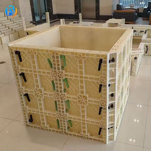 قالب عمود مربع من البلاستيك PP عالي الأداء قابل لإعادة التدوير لألواح القوالب الخرسانية، قوة عالية، صناعي، قابل لإعادة الاستخدام بسهولة - Product Image 2
