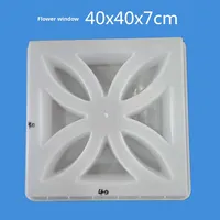 Moule en plastique pour briques creuses et décoration murale de fenêtre à motif floral ventilé