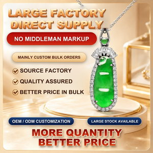 Colgante de Loto con Jade (Feicui) Incrustado, Chapado en Oro de 18K, Verde Hielo Intenso, Collar para Mujer, Accesorio Budista de Lujo - Product Image 2
