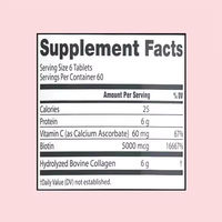 Comprimé de Collagène Bovin Hydrolysé Supplément de Beauté pour une Peau Radieuse et des Cheveux Sains Formule de Soutien Articulaire 360 Comprimés