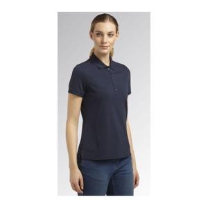 DIADORA UTILITY-702,177674-60062/M Polo clásico azul marino de manga corta para mujer en piqué de algodón orgánico elástico - Product Image 2