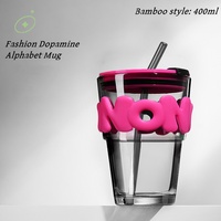 Gobelet en verre portable et réutilisable de 450 ml au design européen avec couvercle à paille pour jus de fruits, thé au lait et café - Magnifique verrerie