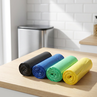 Sacs poubelles intelligents réutilisables noirs résistants et écologiques en LDPE imprimés flexo 13 gallons