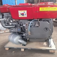 Moteur diesel monocylindre refroidi par eau ZS1115 20 CV, facile à utiliser, haute qualité, démarrage électrique, emballage en boîte en bois, livraison directe