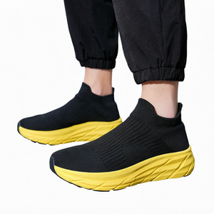 Zapatos Tipo Calcetín de Color Sólido, Suela Suave, Ligeros, Unisex, Suela Gruesa, Transpirables, Antideslizantes, Casuales, Deportivos, para Correr, Caminar, Verano, Primavera - Product Image 1