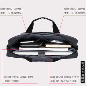 Maletín de negocios Vanaheim, bolsa para ordenador portátil de tela Oxford de 14-15 pulgadas para hombres y mujeres, uso en viajes y trabajo - Product Image 5